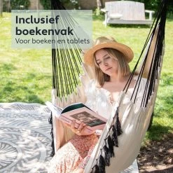 Vita5 XXL Hangstoel | Binnen&Buiten Hangnest | Incl. 2 Kussens En Boekenvak | Volwassenen&Kinderen | Hangmatstoel Tot 225kg | Beige 15 Vita5 XXL Hangstoel | Binnen&Buiten Hangnest | Incl. 2 Kussens En Boekenvak | Volwassenen&Kinderen | Hangmatstoel Tot 225kg | Beige -Philips Hue Winkel 1200x1200 390