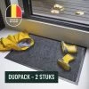Deurmatten Set 2 Stuks Studio M - CLASSIC PRO - Deurmat Binnen 60x80 Cm - DONKERGRIJS/ANTRACIET - Schoonloopmat - Antislip Deurmat - Droogloopmat Binnen -Philips Hue Winkel 1200x1200 3921