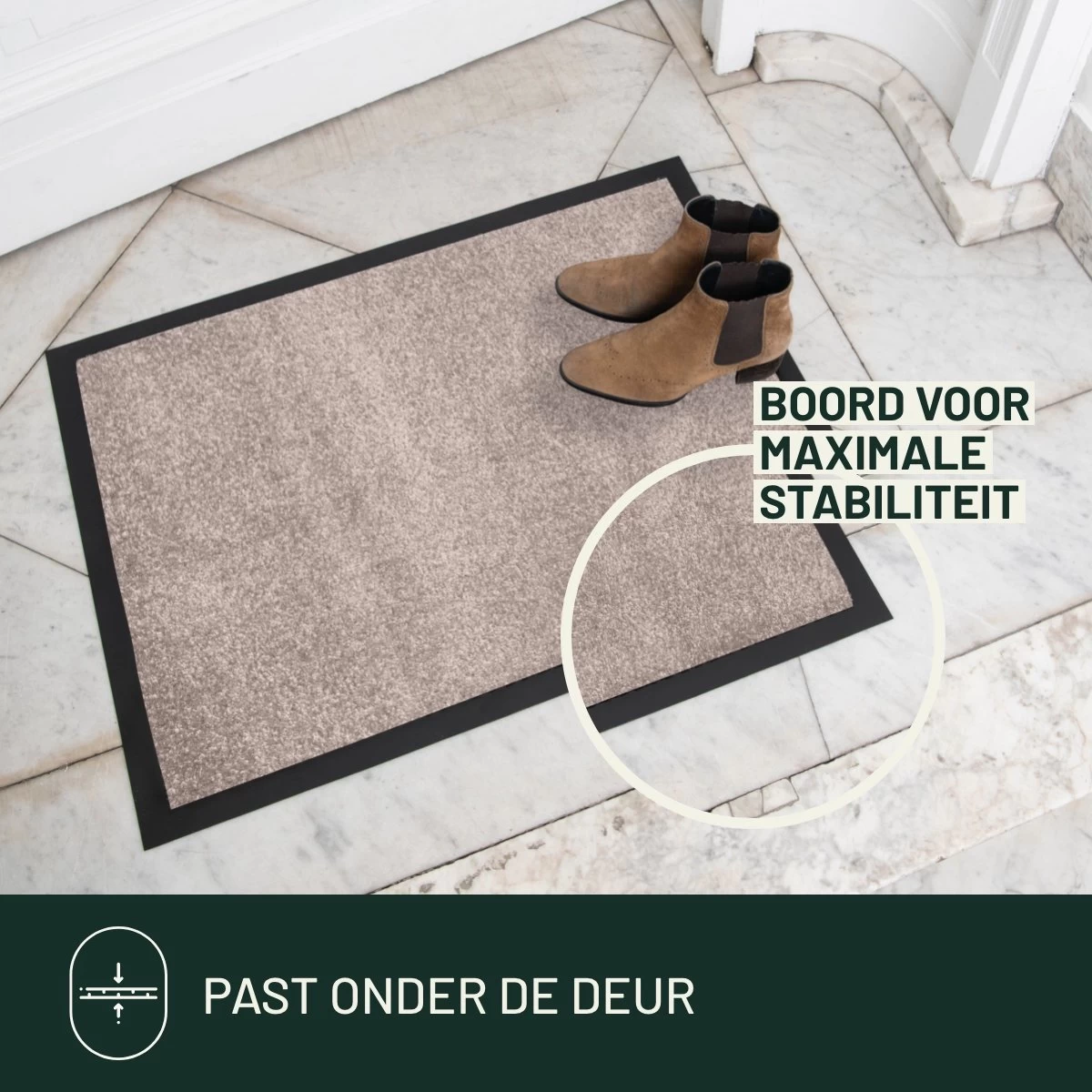 Deurmat Studio M - OPTICLEAN - Droogloopmat Binnen - 60X80 Cm - Beige - Verschillende Afmetingen En Kleuren 10 Deurmat Studio M - OPTICLEAN - Droogloopmat Binnen - 60X80 Cm - Beige - Verschillende Afmetingen En Kleuren - Afbeelding 8