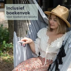 Vita5 XXL Hangstoel | Binnen&Buiten Hangnest | Incl. 2 Kussens En Boekenvak | Volwassenen&Kinderen | Hangmatstoel Tot 225kg | Grijs -Philips Hue Winkel 1200x1200 398