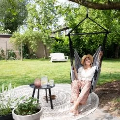 Vita5 XXL Hangstoel | Binnen&Buiten Hangnest | Incl. 2 Kussens En Boekenvak | Volwassenen&Kinderen | Hangmatstoel Tot 225kg | Grijs -Philips Hue Winkel 1200x1200 401