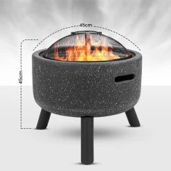 MaxxGarden Aracas Vuurschaal - Tuinhaard - Vuurkorf - BBQ - Terrasverwarmer - Terrasverwarming - Sfeerhaard - 45x45x45 Cm - Zwart -Philips Hue Winkel 1200x1200 4043
