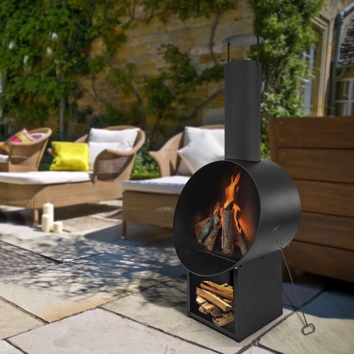 MaxxGarden Tuinhaard Grieks Archedius - Terrashaard - Vuurkorf - Terrasverwarmer - Terrasverwarming - Sfeerhaard - 55x49x145 Cm 7 MaxxGarden Tuinhaard Grieks Archedius - Terrashaard - Vuurkorf - Terrasverwarmer - Terrasverwarming - Sfeerhaard - 55x49x145 Cm - Afbeelding 5