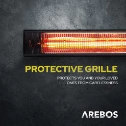 AREBOS Infrarood Heater - 2000W - 3 Warmteniveaus - Terrasverwarmer Elektrisch - Binnen En Buiten Gebruik - Zwart 17 AREBOS Infrarood Heater - 2000W - 3 Warmteniveaus - Terrasverwarmer Elektrisch - Binnen En Buiten Gebruik - Zwart -Philips Hue Winkel 1200x1200 4081