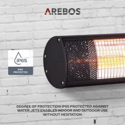 AREBOS Infrarood Heater - 2000W - 3 Warmteniveaus - Terrasverwarmer Elektrisch - Binnen En Buiten Gebruik - Zwart 18 AREBOS Infrarood Heater - 2000W - 3 Warmteniveaus - Terrasverwarmer Elektrisch - Binnen En Buiten Gebruik - Zwart -Philips Hue Winkel 1200x1200 4082