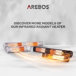 AREBOS Infrarood Heater - 2000W - 3 Warmteniveaus - Terrasverwarmer Elektrisch - Binnen En Buiten Gebruik - Zwart 24 AREBOS Infrarood Heater - 2000W - 3 Warmteniveaus - Terrasverwarmer Elektrisch - Binnen En Buiten Gebruik - Zwart -Philips Hue Winkel 1200x1200 4086