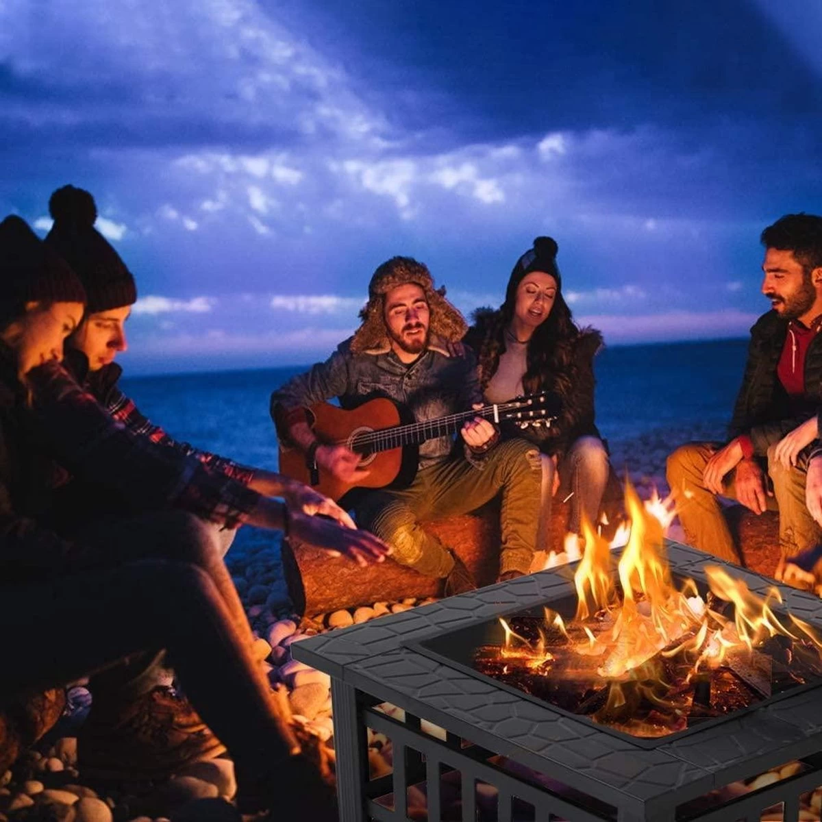 RJRQuality Vuurschaal 80 Cm BBQ Terrashaard Barbecue Vuurkorf Tuinhaard Met Vonkenscherm En Hoes 11 RJRQuality Vuurschaal 80 Cm BBQ Terrashaard Barbecue Vuurkorf Tuinhaard Met Vonkenscherm En Hoes - Afbeelding 9