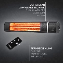 Monzana Infraroodstraler 2000W - 3 Standen Afstandsbediening – Zwart -Philips Hue Winkel 1200x1200 4101