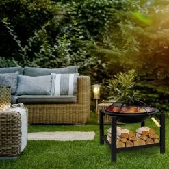 MaxxGarden Tuinhaard Grieks Zeus - Terrashaard - Vuurkorf - BBQ - Terrasverwarmer - Terrasverwarming - Sfeerhaard - 60cm - Zwart -Philips Hue Winkel 1200x1200 4128