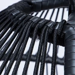 Merkloos Hangstoel Norway - Zwart Wicker & Touw Luxe Egg Hangstoel Met Dikke Antraciete Kussens Met Frame - Inklapbare Basket -Philips Hue Winkel 1200x1200 415