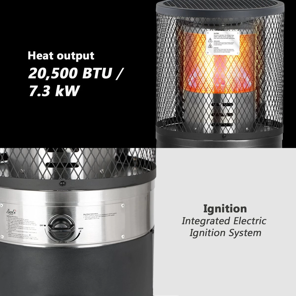 Balioutdoors Lounge Terrasverwarmer 7.3kW -Staande Heater - Gas - Incl. Gasdrukregelaarset 50 Mbar & Slang 50 Cm - Model SRPH92 10 Balioutdoors Lounge Terrasverwarmer 7.3kW -Staande Heater - Gas - Incl. Gasdrukregelaarset 50 Mbar & Slang 50 Cm - Model SRPH92 - Afbeelding 8