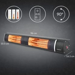 Monzana Infraroodstraler 3000W - 3 Standen Afstandsbediening - Zwart -Philips Hue Winkel 1200x1200 4221