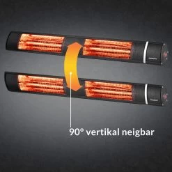 Monzana Infraroodstraler 3000W - 3 Standen Afstandsbediening - Zwart -Philips Hue Winkel 1200x1200 4222