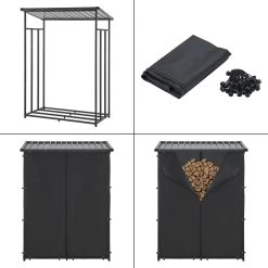 Brandhout Rek Houtopslag Yakutat 185x130x70 Cm Zwart 14 Brandhout Rek Houtopslag Yakutat 185x130x70 Cm Zwart -Philips Hue Winkel 1200x1200 4259