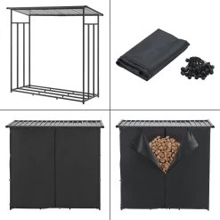 Brandhout Rek Houtopslag Yakutat 185x180x70 Cm Zwart -Philips Hue Winkel 1200x1200 4267