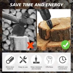 Merkloos DBD Products| Houtklover Inclusief Opbergkoker | Houtsplijter | Houtkloof | Houtsplitter | Houtkloofboor | Kegelsplijter | Houtkliever | Aanmaakhout | Geschikt Voor Accutol, Schroeftol, Boormachine En Kloofmachines -Philips Hue Winkel 1200x1200 4269