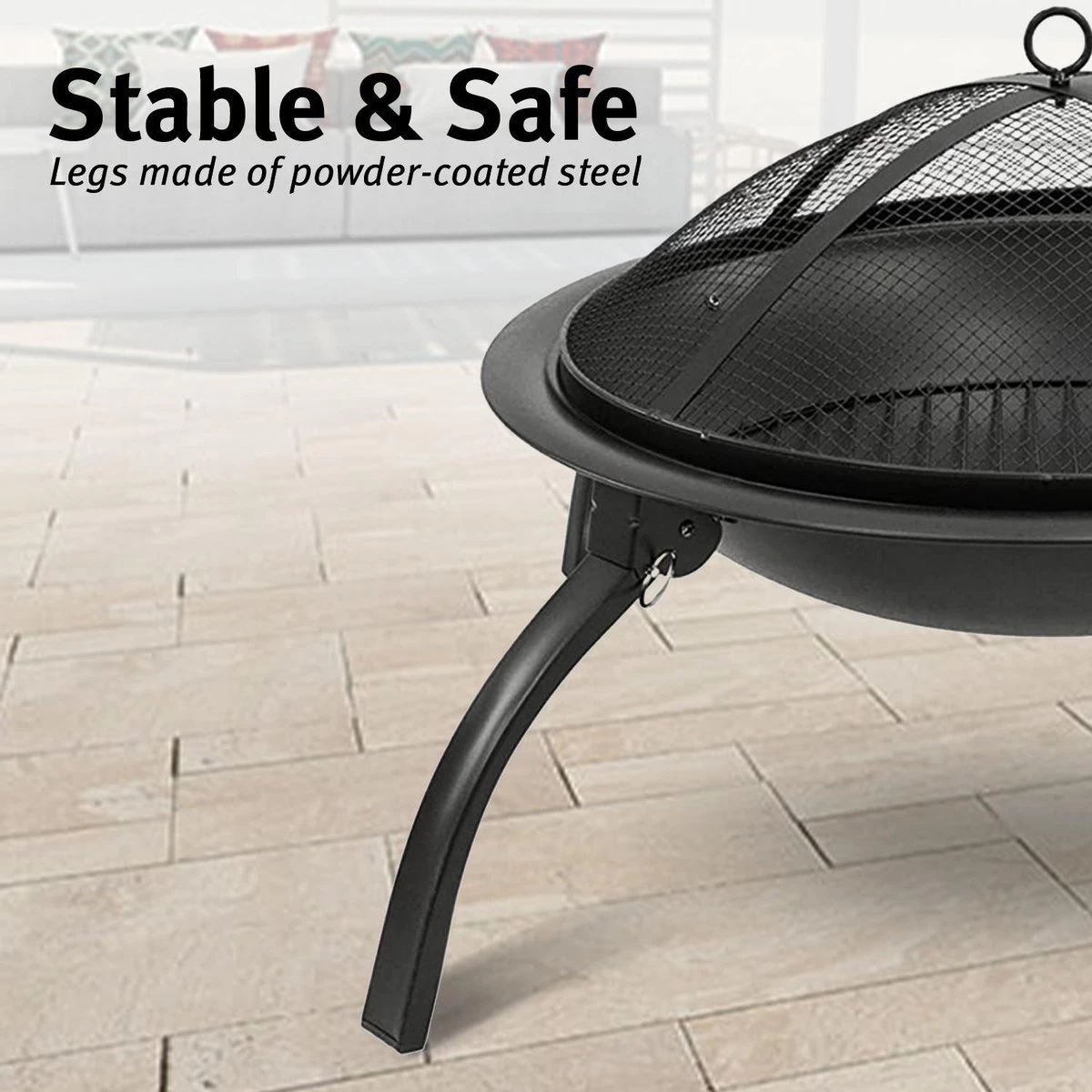 MaxxGarden Vuurschaal - Terrashaard - Vuurkorf - Opvouwbaar - Rond - 56cm 6 MaxxGarden Vuurschaal - Terrashaard - Vuurkorf - Opvouwbaar - Rond - 56cm - Afbeelding 4