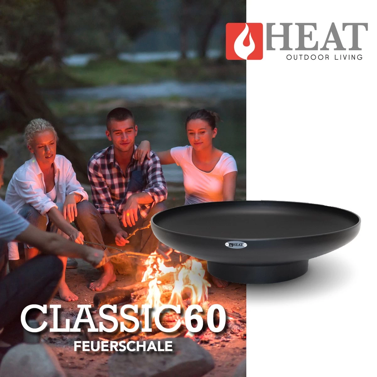 HEAT Outdoor Living - Vuurschaal Classic Ø 60 Cm Zwart - Staal - Vuurkorf - Vuurschaal BBQ - Vuurschaal Voor Buiten - Terraskachel - Tuinkachel Terrashaard - Vuurkorf Voor Buiten - Vuurkorf BBQ - Vuurton - Terraskachel - 60x60x16 Cm 7 HEAT Outdoor Living - Vuurschaal Classic Ø 60 Cm Zwart - Staal - Vuurkorf - Vuurschaal BBQ - Vuurschaal Voor Buiten - Terraskachel - Tuinkachel Terrashaard - Vuurkorf Voor Buiten - Vuurkorf BBQ - Vuurton - Terraskachel - 60x60x16 Cm - Afbeelding 5