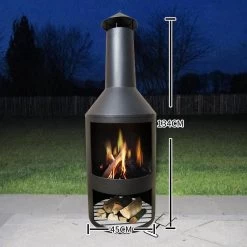 MaxxGarden Tuinhaard Grieks Fenix - Terrashaard - Vuurkorf - BBQ - Terrasverwarmer - Terrasverwarming - Sfeerhaard - 45 X 134cm - Zwart -Philips Hue Winkel 1200x1200 4302