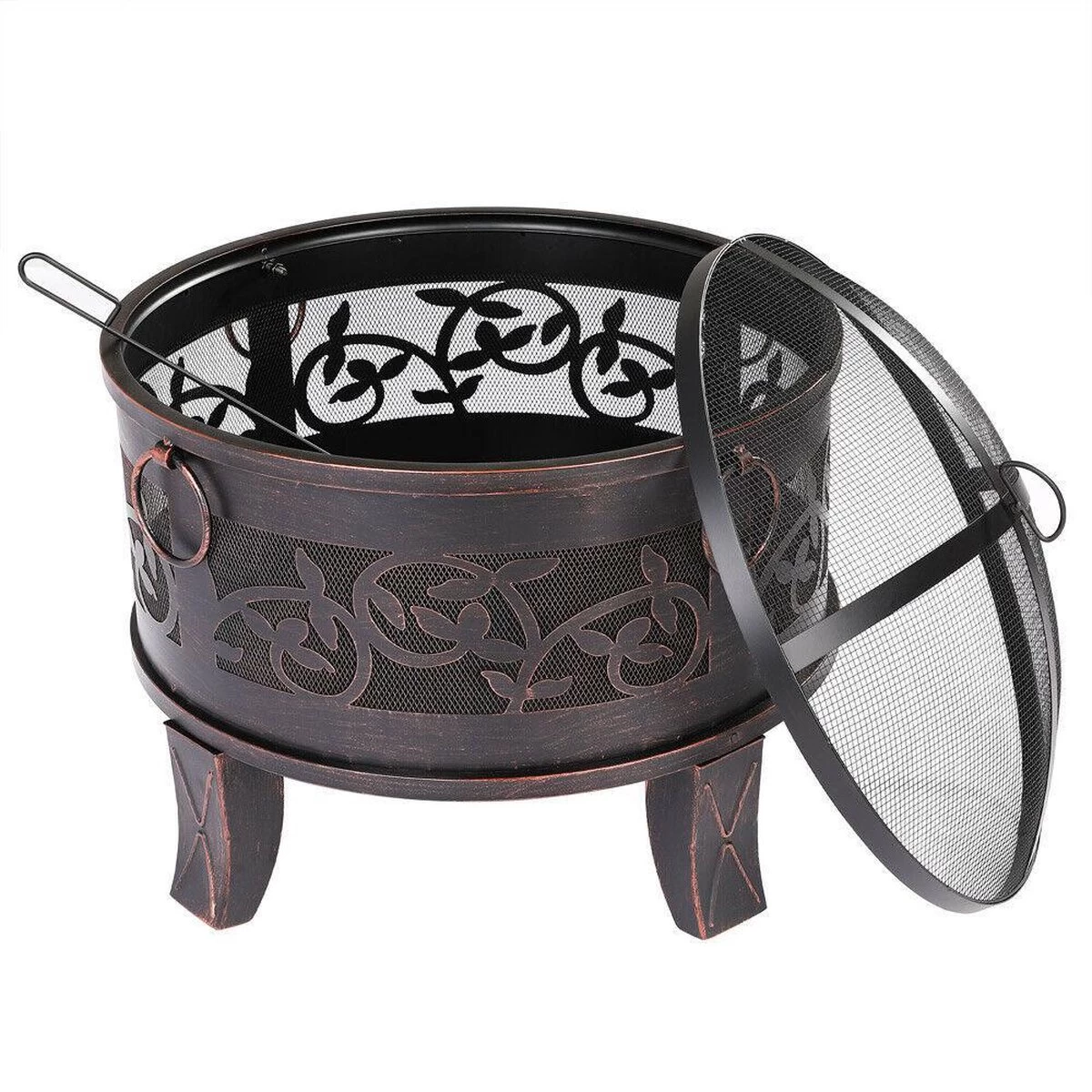 Gardebruk Vuurkorf Rond Ø 67cm – Incl. Vonkbeveiliging & Vuurhaak 4 Gardebruk Vuurkorf Rond Ø 67cm – Incl. Vonkbeveiliging & Vuurhaak - Afbeelding 2