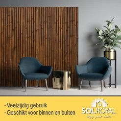 Sol Royal B23 – Premium Bamboe Tuinscherm 100x250cm Donkerbruin – Geharde Bamboestokken Ø 2-3cm – Weerbestendige Balkonscherm -Philips Hue Winkel 1200x1200 4323