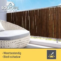 Sol Royal B23 – Premium Bamboe Tuinscherm 100x250cm Donkerbruin – Geharde Bamboestokken Ø 2-3cm – Weerbestendige Balkonscherm -Philips Hue Winkel 1200x1200 4324