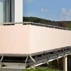 Orange85 Balkonscherm - Balkondoek - Zonnescherm - Winddicht - 445x76 Cm - Zandkleur - Creme - Polyester -Philips Hue Winkel 1200x1200 4407