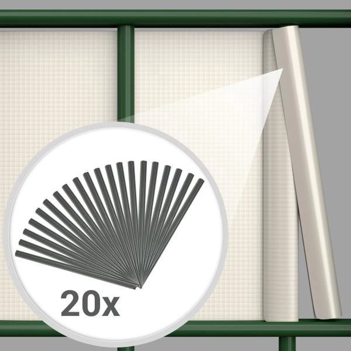 Tectake Privacyfolie Voor Hek/tuinscherm - 35 Meter - 19 Cm Hoog - Antraciet - 401863 8 Tectake Privacyfolie Voor Hek/tuinscherm - 35 Meter - 19 Cm Hoog - Antraciet - 401863 - Afbeelding 6