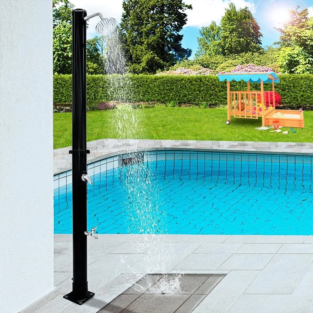 Merkloos Monzana Buitendouche/ Tuindouche - Warm Water Uit Zonne-energie 215cm 3 Merkloos Monzana Buitendouche/ Tuindouche - Warm Water Uit Zonne-energie 215cm - Afbeelding 2