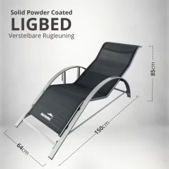 MaxxGarden Ligbed Set - 2 Stuks Zwart - Met Tafel - Sun Loungers - Loungebed -Philips Hue Winkel 1200x1200 458