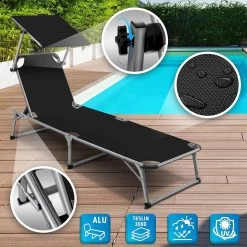 Sens Design Zonnebed - Ligbed Inklapbaar Met Zonneklep - Zwart -Philips Hue Winkel 1200x1200 461