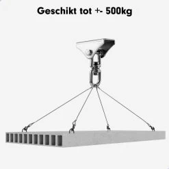 Luxe Ophangsysteem - 180° Schommelen, 360° Roteerbaar - Plafondhaak - Ophanghaak - Hangstoel Buiten - Hangstoel Binnen – Schommelstoel - Schommel - Bokszakken - RVS - Nederlandse Handleiding - -Philips Hue Winkel 1200x1200 533