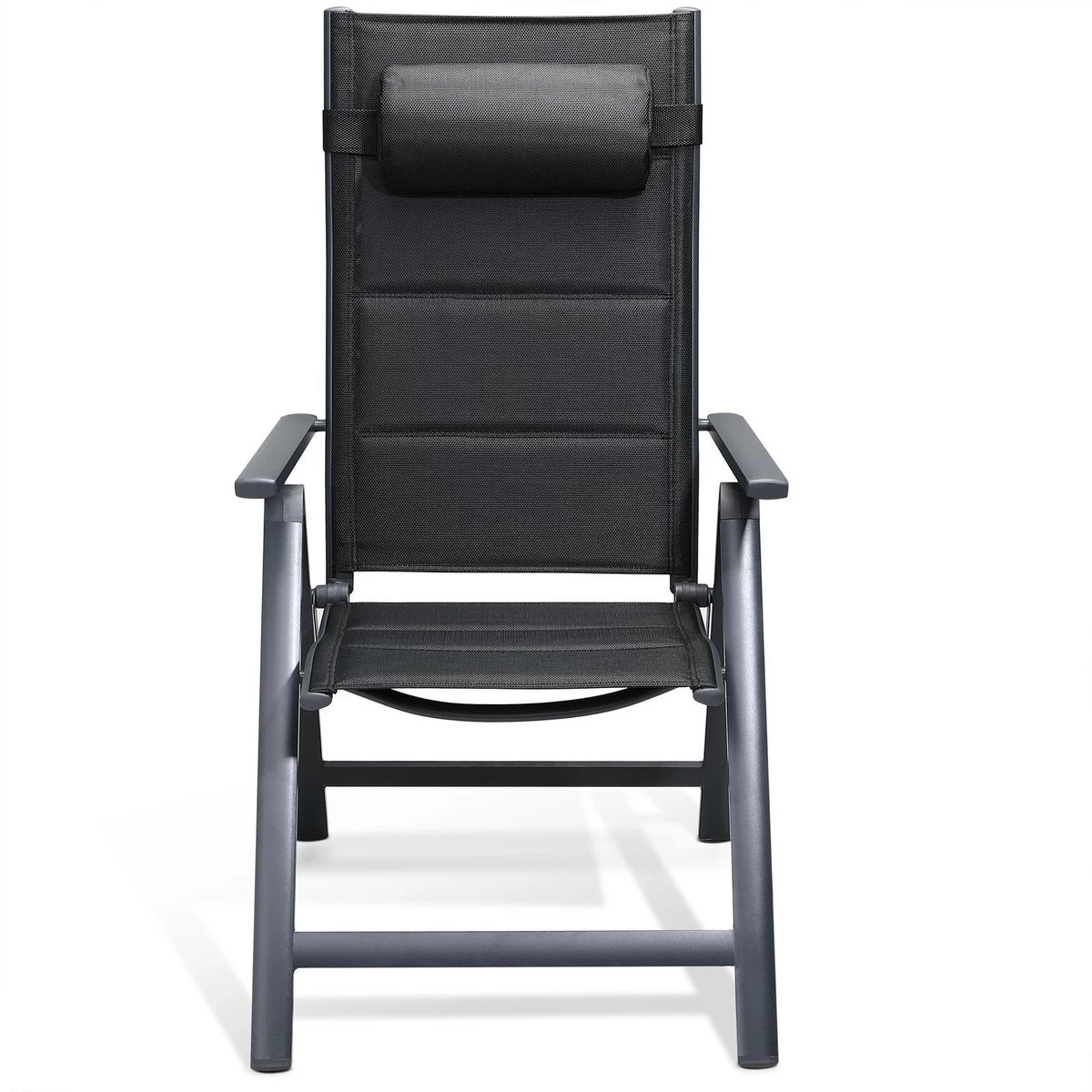 Casaria Tuinstoel Aluminium - 2 Stuks Inklapbaar - Antraciet 5 Casaria Tuinstoel Aluminium - 2 Stuks Inklapbaar - Antraciet - Afbeelding 3
