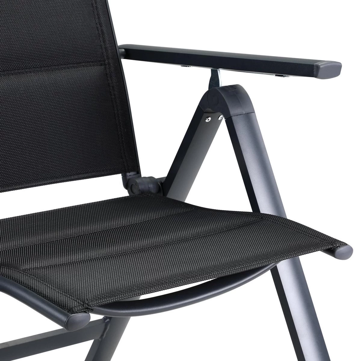 Casaria Tuinstoel Aluminium - 2 Stuks Inklapbaar - Antraciet 10 Casaria Tuinstoel Aluminium - 2 Stuks Inklapbaar - Antraciet - Afbeelding 8