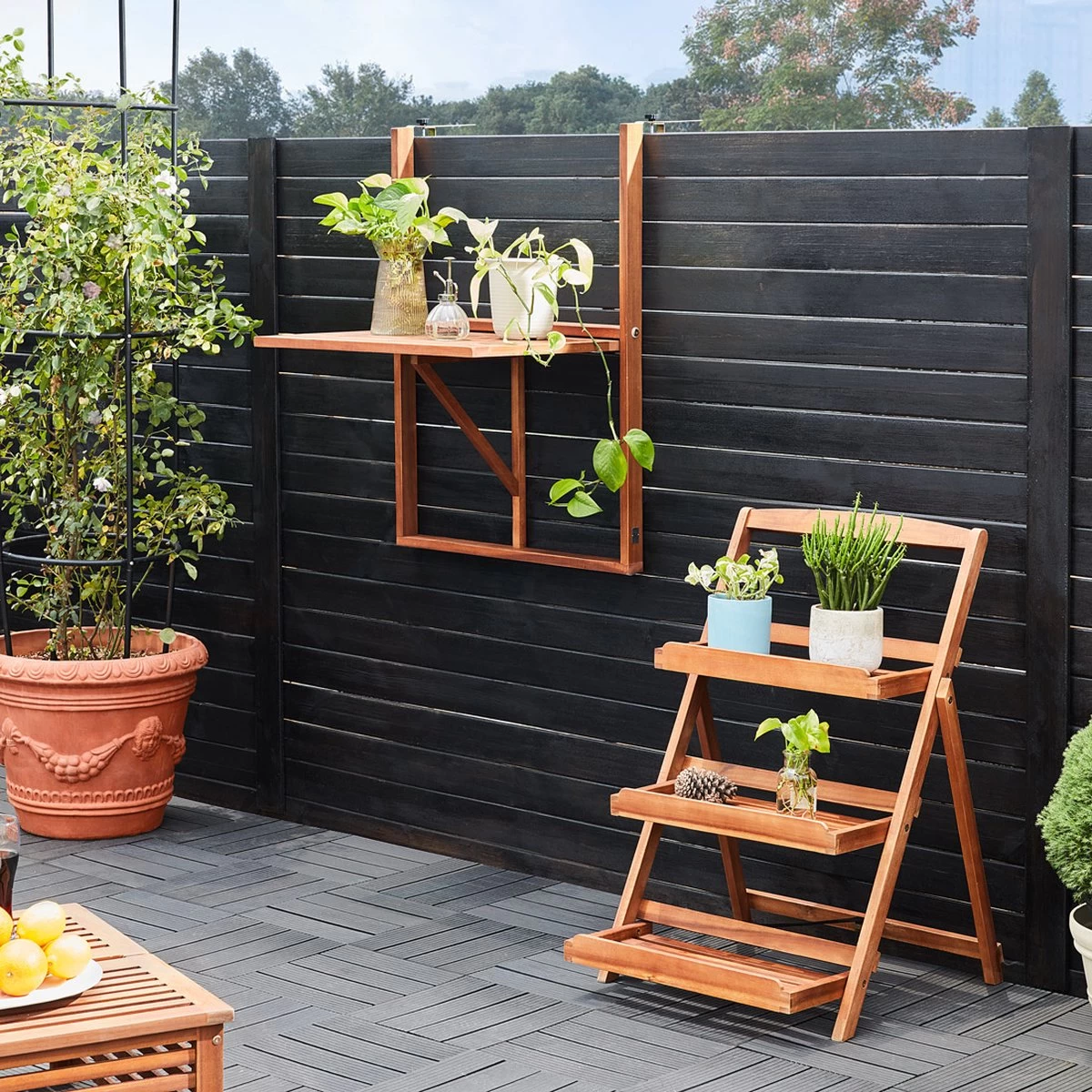 Merkloos Casaria Balkontafel - FSC®-Gecertificeerd Acaciahout – Hangend – Bruin 13 Merkloos Casaria Balkontafel - FSC®-Gecertificeerd Acaciahout – Hangend – Bruin - Afbeelding 11