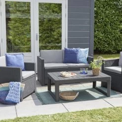 Allibert Lyon Tuintafel - 116x71,5x66/40 Cm - Grafiet -Philips Hue Winkel 1200x1200 627