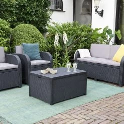 Allibert Arica Tuintafel - 79x59,5x42 Cm - Grafiet -Philips Hue Winkel 1200x1200 632