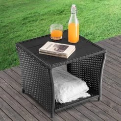Casaria Polyrattan Bijzettafel - WPC Tafelblad 45x45x40cm – Zwart 19 Casaria Polyrattan Bijzettafel - WPC Tafelblad 45x45x40cm – Zwart -Philips Hue Winkel 1200x1200 653