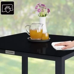 Casaria – Tuintafel – Aluminium – 90x90x75cm –Antraciet -Philips Hue Winkel 1200x1200 657