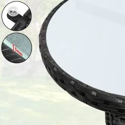 Casaria Polyrattan Bijzettafel 80cm Rond - 5mm Veiligheidsglas – Zwart 16 Casaria Polyrattan Bijzettafel 80cm Rond - 5mm Veiligheidsglas – Zwart -Philips Hue Winkel 1200x1200 683