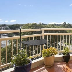 Relaxdays Balkontafel Inklapbaar, Balkon Tafel Rotan, Hangtafel Reling - Zwart -Philips Hue Winkel 1200x1200 686