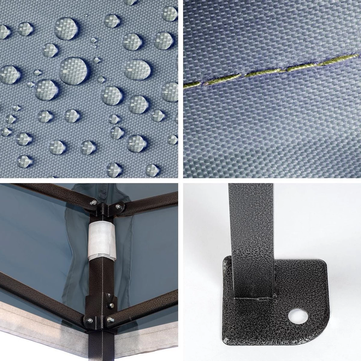 LifeGoods Partytent - 3x3 M - Easy Up - Opvouwbaar - Waterdicht - Draagtas Met Wieltjes - Donkerblauw 10 LifeGoods Partytent - 3x3 M - Easy Up - Opvouwbaar - Waterdicht - Draagtas Met Wieltjes - Donkerblauw - Afbeelding 8