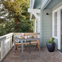 Relaxdays Tuintafel Vierkant - Grijze Buitentafel - Eettafel Tuin - Moderne Balkontafel -Philips Hue Winkel 1200x1200 720