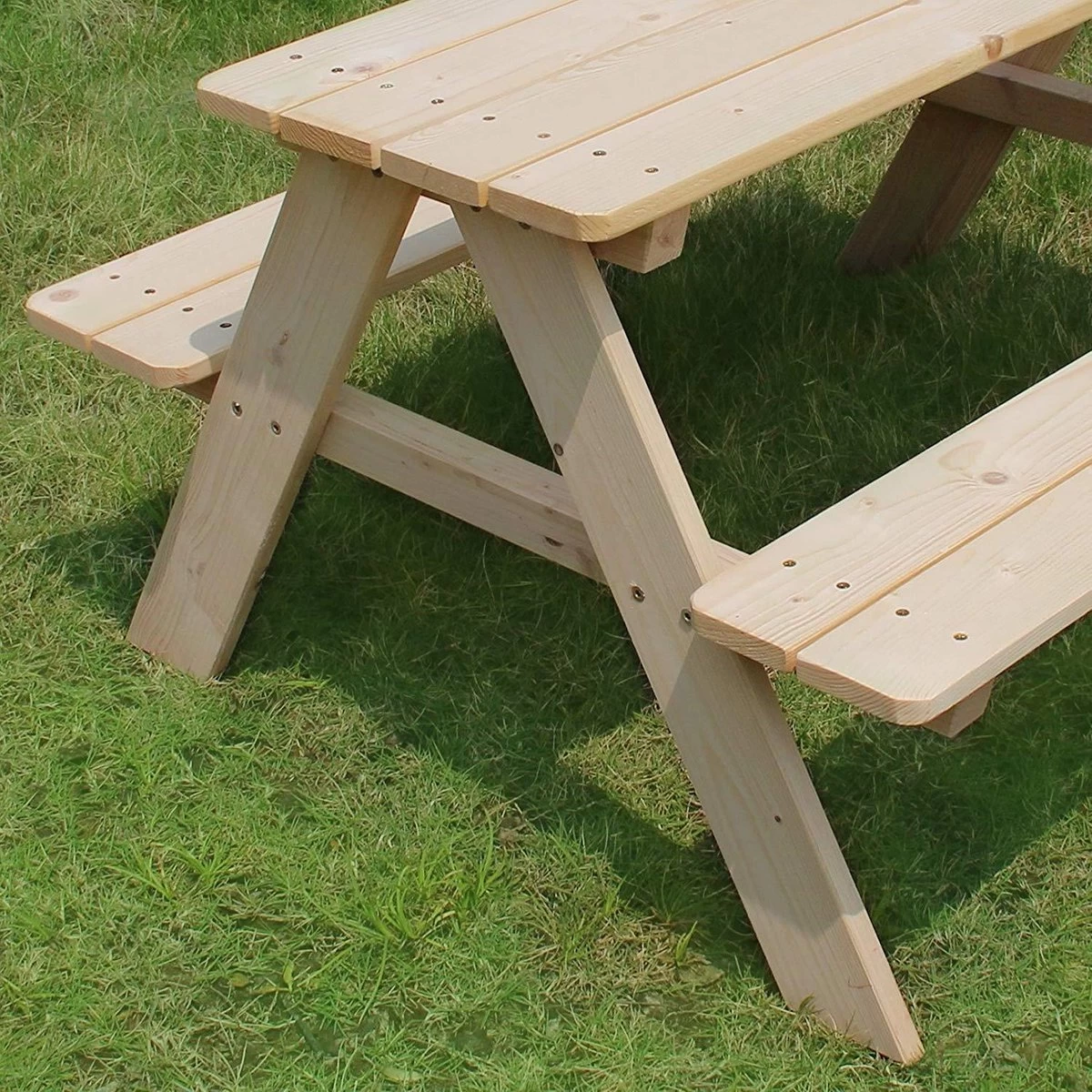 MaxxGarden Kinder Picknicktafel - 90x79x50cm - Hout 6 MaxxGarden Kinder Picknicktafel - 90x79x50cm - Hout - Afbeelding 4