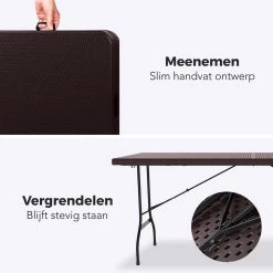 LifeGoods Klaptafel - Inklapbaar - 180 Cm - 6 Tot 8 Personen - Bruin 16 LifeGoods Klaptafel - Inklapbaar - 180 Cm - 6 Tot 8 Personen - Bruin -Philips Hue Winkel 1200x1200 747