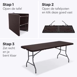LifeGoods Klaptafel - Inklapbaar - 180 Cm - 6 Tot 8 Personen - Bruin 17 LifeGoods Klaptafel - Inklapbaar - 180 Cm - 6 Tot 8 Personen - Bruin -Philips Hue Winkel 1200x1200 748