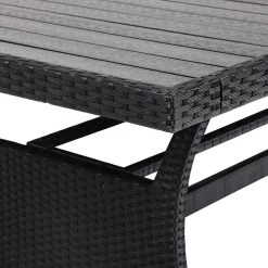 Casaria Polyrattan Tuintafel - WPC Tafelblad 190x90x74 Cm – Zwart -Philips Hue Winkel 1200x1200 764