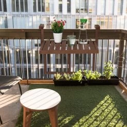 Relaxdays Balkontafel Inklapbaar - Klaptafel Balkon - Tafel Reling - Hangtafel Hout -Philips Hue Winkel 1200x1200 767