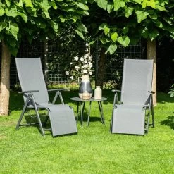 Garden Impressions - Sol Verstelbare Tuinstoel - Aluminium - Zwart -Philips Hue Winkel 1200x1200 78