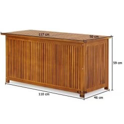 Casaria Opbergbox Acacia Hout – Weerbestendig 115cm - Bruin -Philips Hue Winkel 1200x1200 802